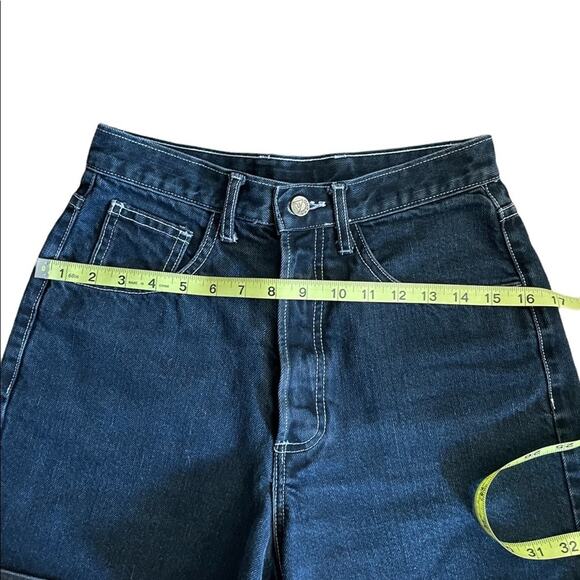 VTG Guess High Rise Boyfriend SHORTS Womens 27 Black Denim Y2K 90s Button Down - Picture 5 of 7